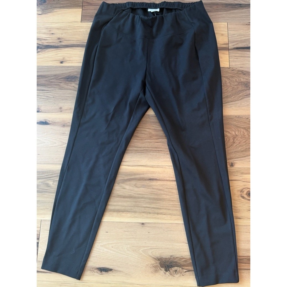 J Jill Ponte Leggings Women XL Black Pull On Stretch Slim Ankle Pants NWT Career - Picture 2 of 7